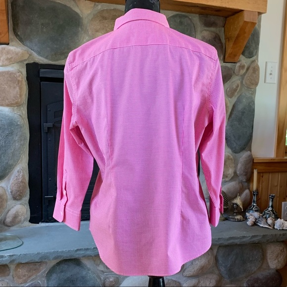 CHAPS gingham button down Size Petite Large - Picture 2 of 8